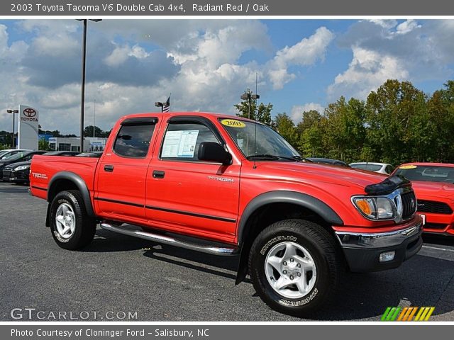 2003 Toyota Tacoma V6 Double Cab 4x4 in Radiant Red