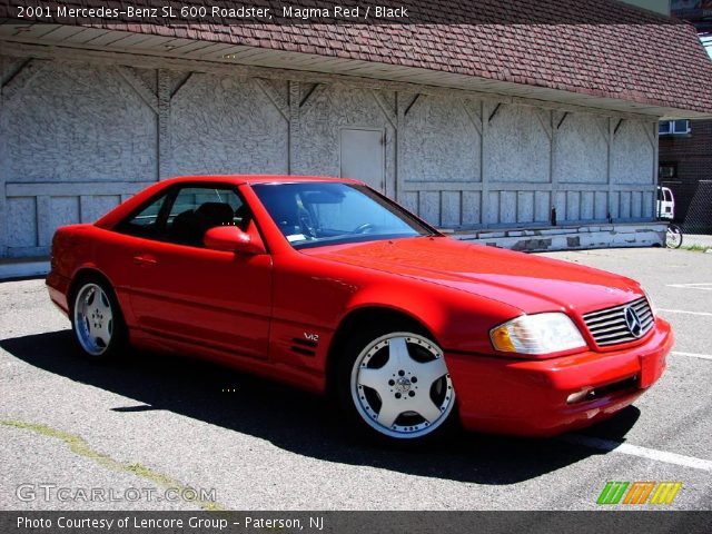 2001 Mercedes-Benz SL 600 Roadster in Magma Red