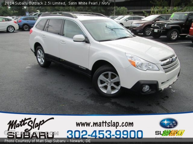 2014 Subaru Outback 2.5i Limited in Satin White Pearl