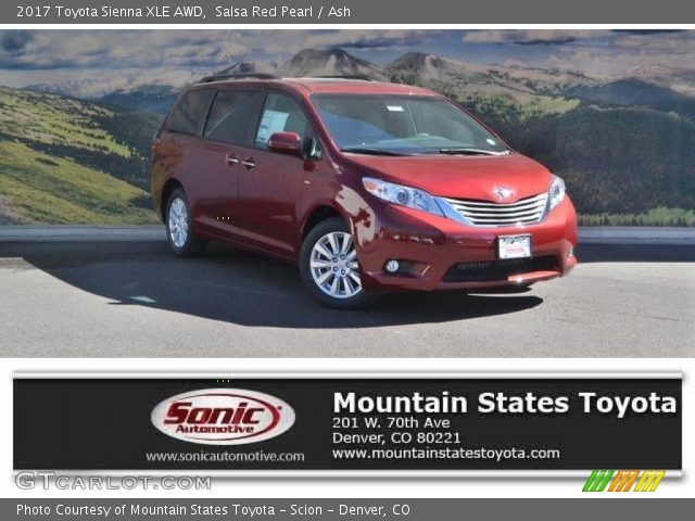 2017 Toyota Sienna XLE AWD in Salsa Red Pearl