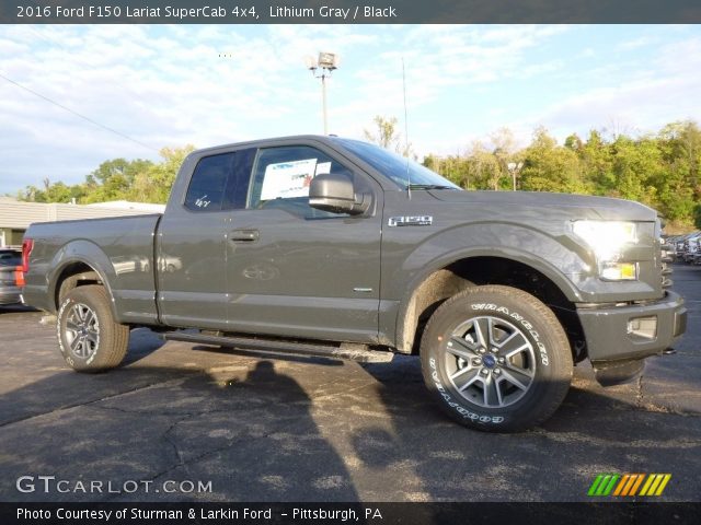 2016 Ford F150 Lariat SuperCab 4x4 in Lithium Gray