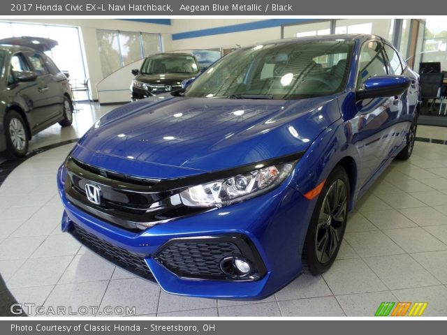 2017 Honda Civic EX-L Navi Hatchback in Aegean Blue Metallic
