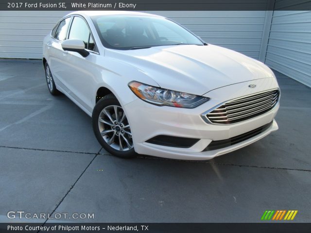 2017 Ford Fusion SE in White Platinum