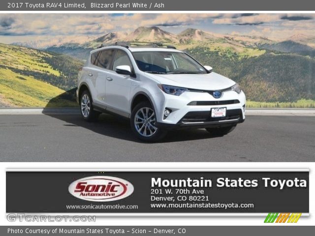 2017 Toyota RAV4 Limited in Blizzard Pearl White
