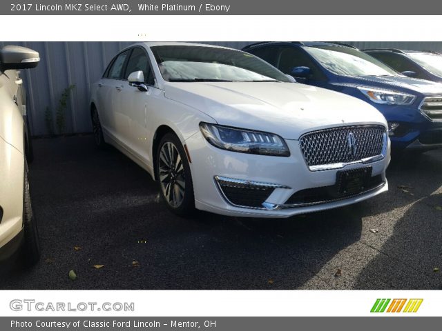 2017 Lincoln MKZ Select AWD in White Platinum