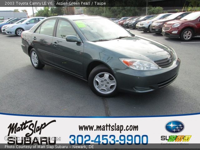 2003 Toyota Camry LE V6 in Aspen Green Pearl