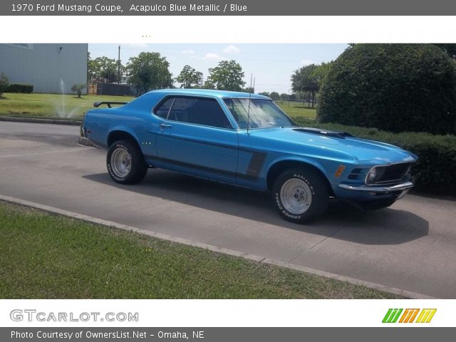 1970 Ford Mustang Coupe in Acapulco Blue Metallic
