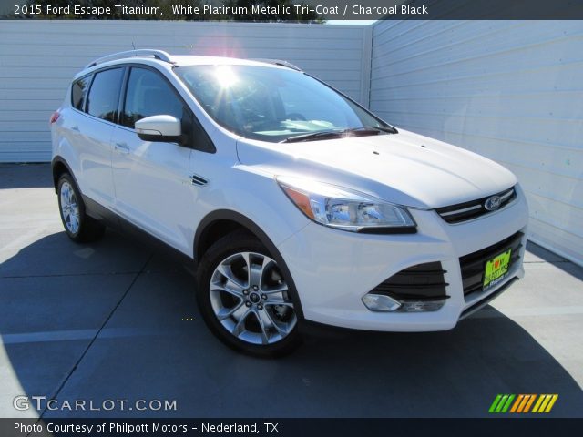 2015 Ford Escape Titanium in White Platinum Metallic Tri-Coat