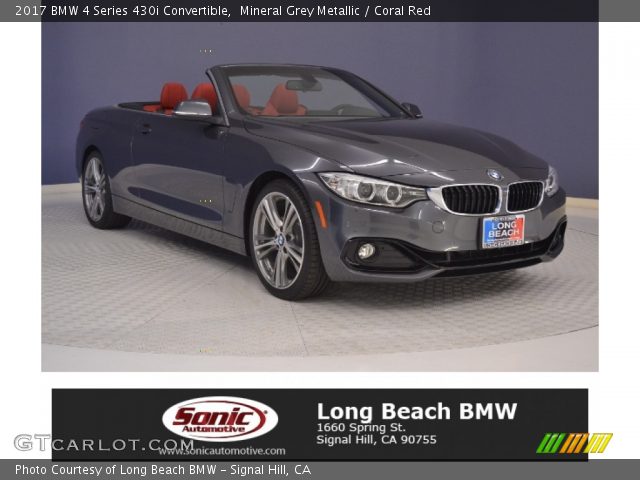 2017 BMW 4 Series 430i Convertible in Mineral Grey Metallic