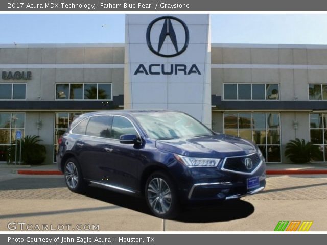 2017 Acura MDX Technology in Fathom Blue Pearl