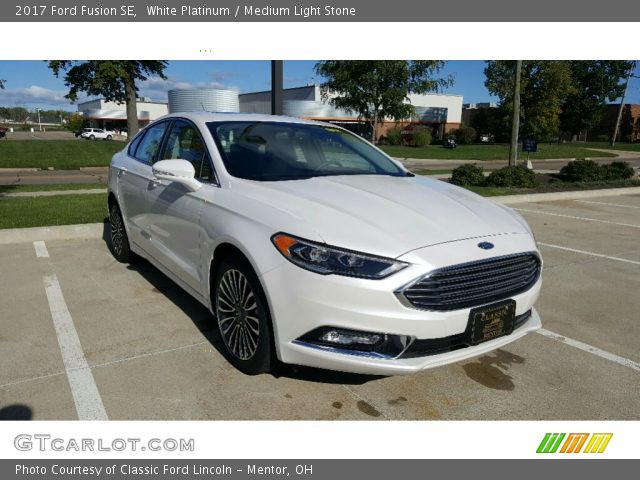 2017 Ford Fusion SE in White Platinum