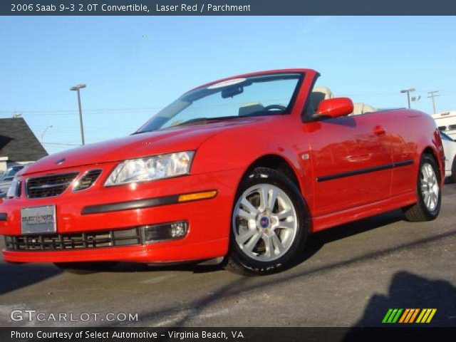 2006 Saab 9-3 2.0T Convertible in Laser Red