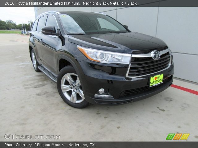 2016 Toyota Highlander Limited Platinum in Midnight Black Metallic