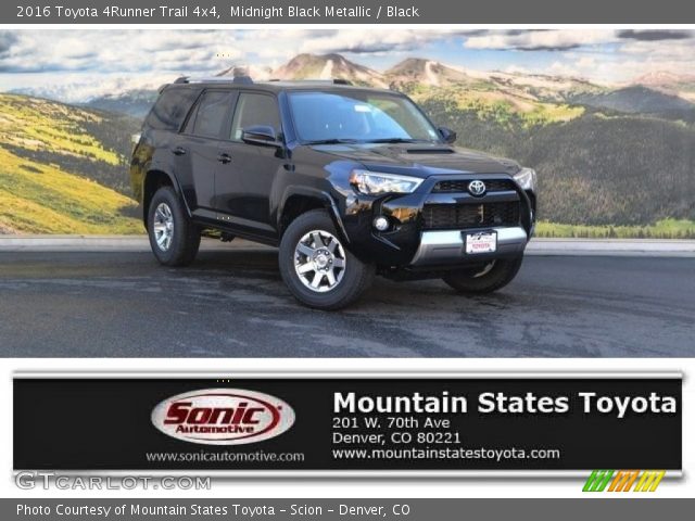 2016 Toyota 4Runner Trail 4x4 in Midnight Black Metallic