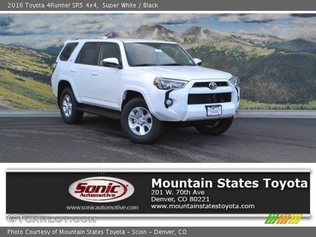 2016 Toyota 4Runner SR5 4x4 in Super White