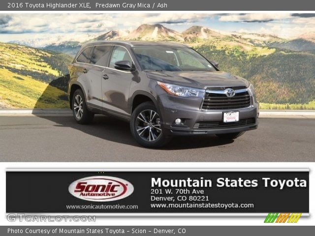 2016 Toyota Highlander XLE in Predawn Gray Mica