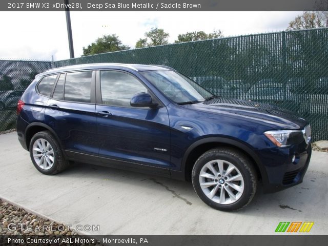 2017 BMW X3 xDrive28i in Deep Sea Blue Metallic