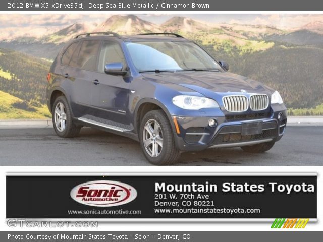 2012 BMW X5 xDrive35d in Deep Sea Blue Metallic