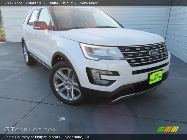 2017 Ford Explorer XLT in White Platinum