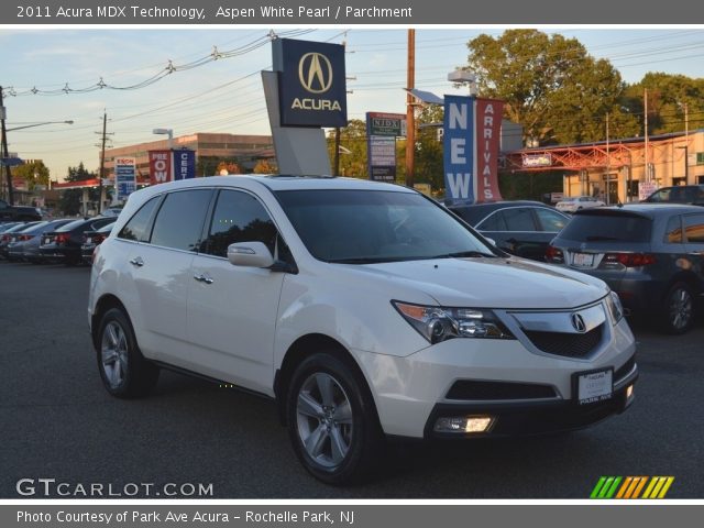 2011 Acura MDX Technology in Aspen White Pearl