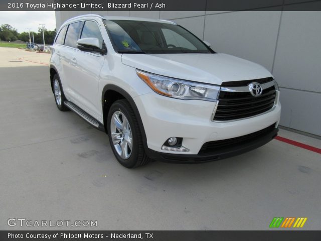 2016 Toyota Highlander Limited in Blizzard Pearl