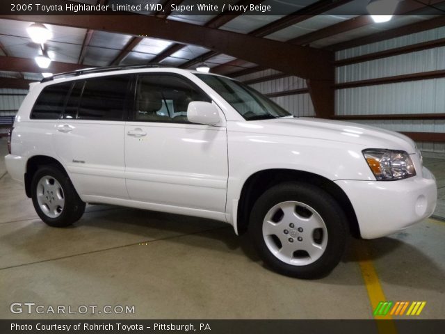 2006 Toyota Highlander Limited 4WD in Super White
