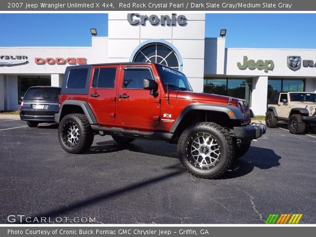 2007 Jeep Wrangler Unlimited X 4x4 in Red Rock Crystal Pearl