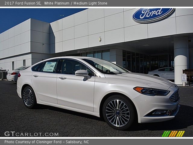 2017 Ford Fusion SE in White Platinum