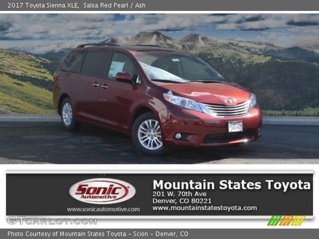 2017 Toyota Sienna XLE in Salsa Red Pearl