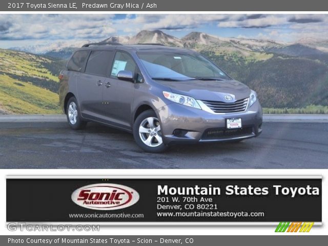 2017 Toyota Sienna LE in Predawn Gray Mica