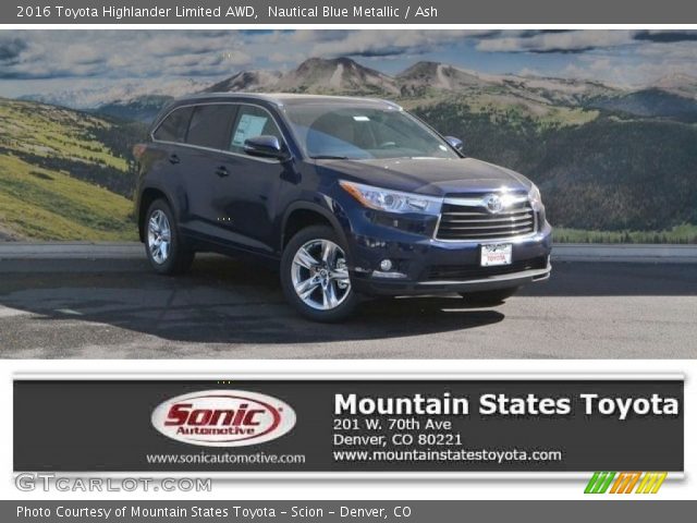 2016 Toyota Highlander Limited AWD in Nautical Blue Metallic