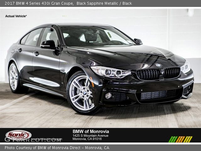 2017 BMW 4 Series 430i Gran Coupe in Black Sapphire Metallic