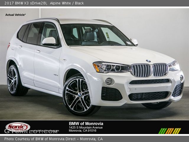 2017 BMW X3 sDrive28i in Alpine White