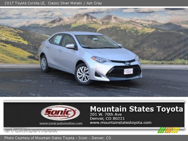 2017 Toyota Corolla LE in Classic Silver Metalic