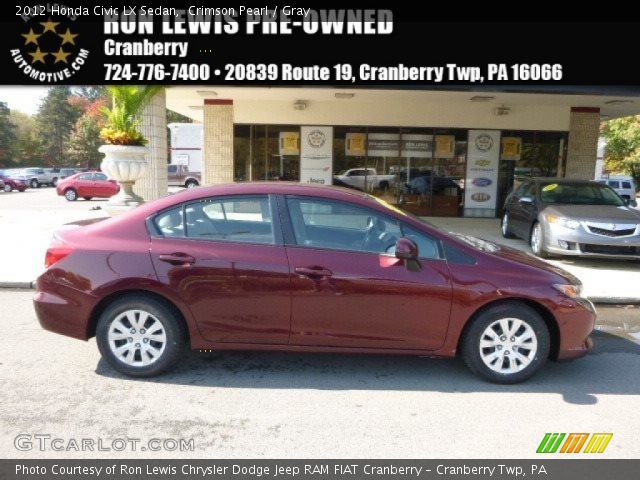 2012 Honda Civic LX Sedan in Crimson Pearl
