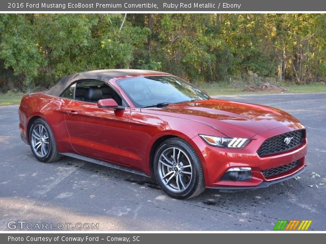 2016 Ford Mustang EcoBoost Premium Convertible in Ruby Red Metallic