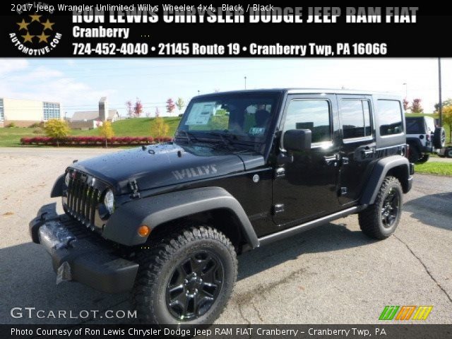 2017 Jeep Wrangler Unlimited Willys Wheeler 4x4 in Black