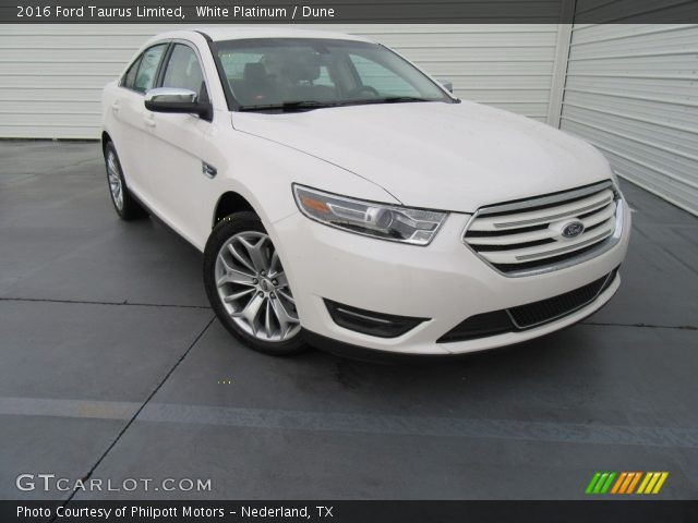 2016 Ford Taurus Limited in White Platinum