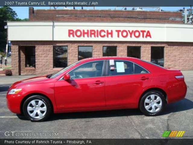 2007 Toyota Camry LE in Barcelona Red Metallic