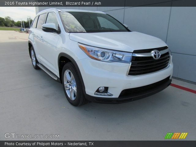 2016 Toyota Highlander Limited in Blizzard Pearl