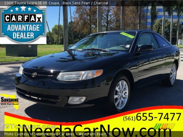 2000 Toyota Solara SE V6 Coupe in Black Sand Pearl