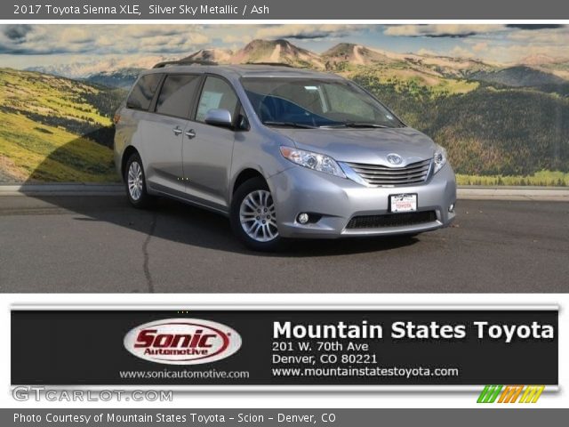 2017 Toyota Sienna XLE in Silver Sky Metallic
