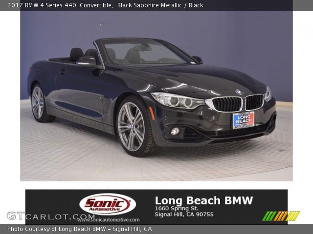 2017 BMW 4 Series 440i Convertible in Black Sapphire Metallic