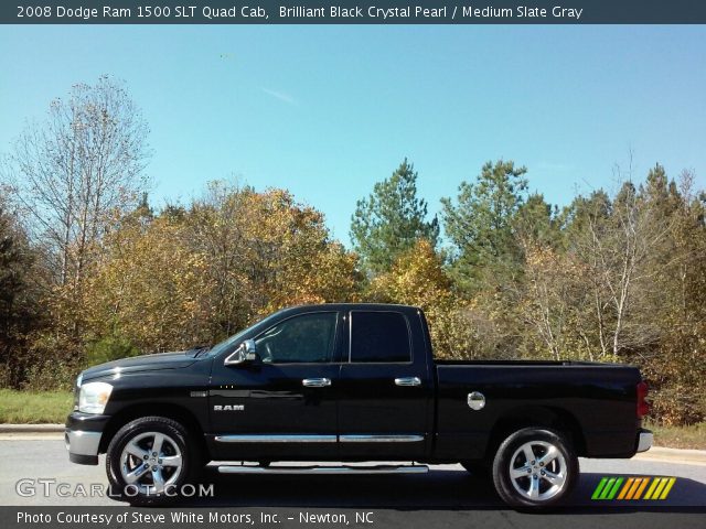 2008 Dodge Ram 1500 SLT Quad Cab in Brilliant Black Crystal Pearl
