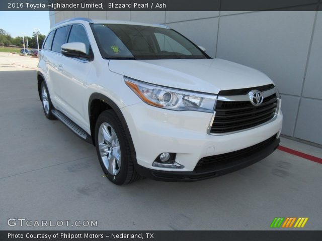 2016 Toyota Highlander Limited in Blizzard Pearl