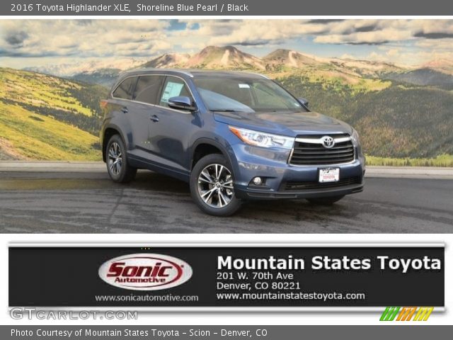 2016 Toyota Highlander XLE in Shoreline Blue Pearl