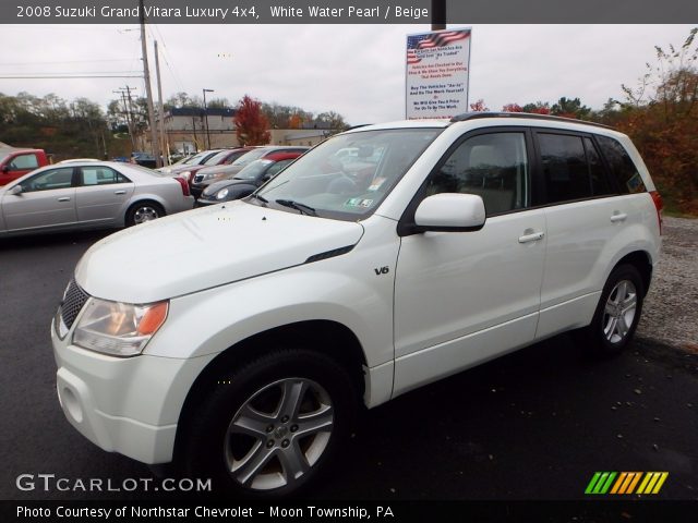 2008 Suzuki Grand Vitara Luxury 4x4 in White Water Pearl