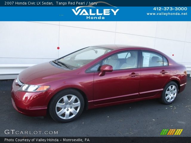 2007 Honda Civic LX Sedan in Tango Red Pearl