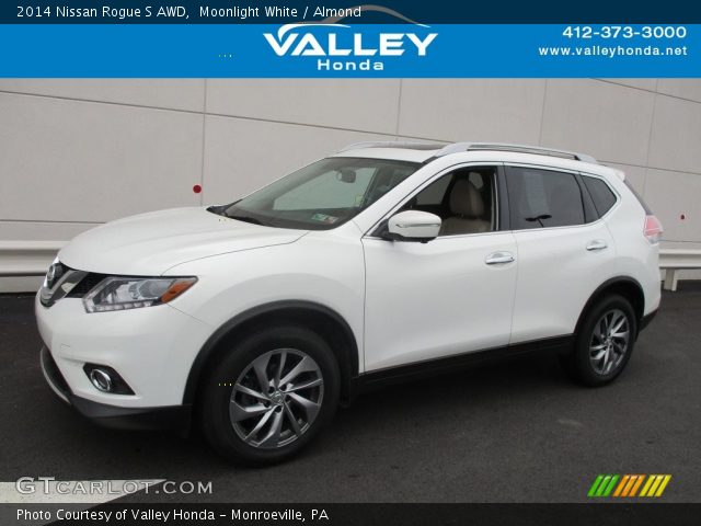 2014 Nissan Rogue S AWD in Moonlight White