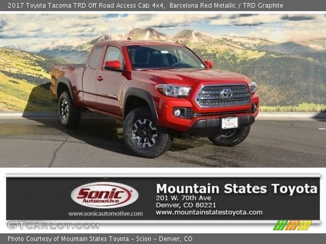 2017 Toyota Tacoma TRD Off Road Access Cab 4x4 in Barcelona Red Metallic